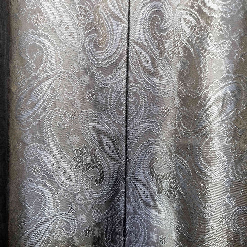 裏地ペイズリー ダブルブレスト レザージャケット レディース